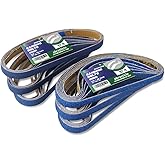 1/2" x 18" Zirconia Sanding Belts for Metal, 1/2 x 18 Inch Zirconia Metal Grinding Sand Paper, 36 PCS 6 Each of 40/60/80/120/