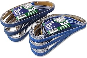 1/2" x 18" Zirconia Sanding Belts for Metal, 1/2 x 18 Inch Zirconia Metal Grinding Sand Paper, 36 PCS 6 Each of 40/60/80/120/