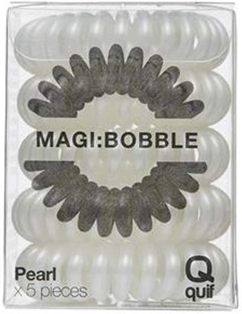 Magi Hair Bobble Traceless Hair Ring And Bracelet - Clear Invisible Hair Bobble Pack of 5, Pain Free Hair Band, Reduces Split Ends