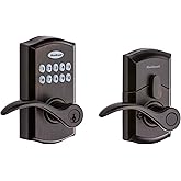 Kwikset SmartCode 955 Pembroke Light Commercial 10-Button Keypad Electronic Lever, Featuring Convenient Keyless Entry, 3-Year Battery Life and High Traffic Durability Venetian Bronze