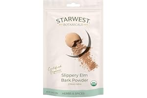 Starwest Botanicals Slippery Elm Bark Powder Organic Eco-Friendly (2.47 oz)