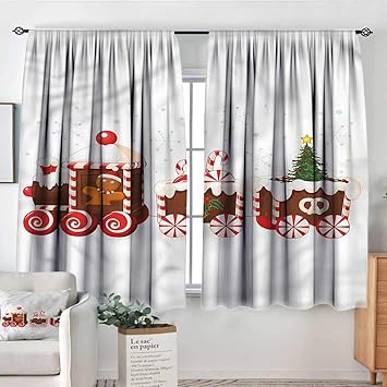 Amazon Com Renteriadecor Christmas Curtain Rods Gingerbread Train