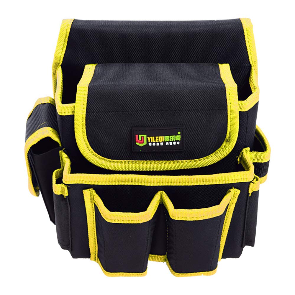 Large Capacity Tool Bag, Heavy Duty Tool Storage Organizer with Multiple Pockets Adjustable Belt Perfect for Electrician Repairman
