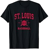 St Louis Vintage Baseball Throwback Retro Design T-Shirt