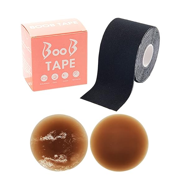 COSYOO Breast Lift Tape Long Breathable Simple Wide Chest Tape Nipple