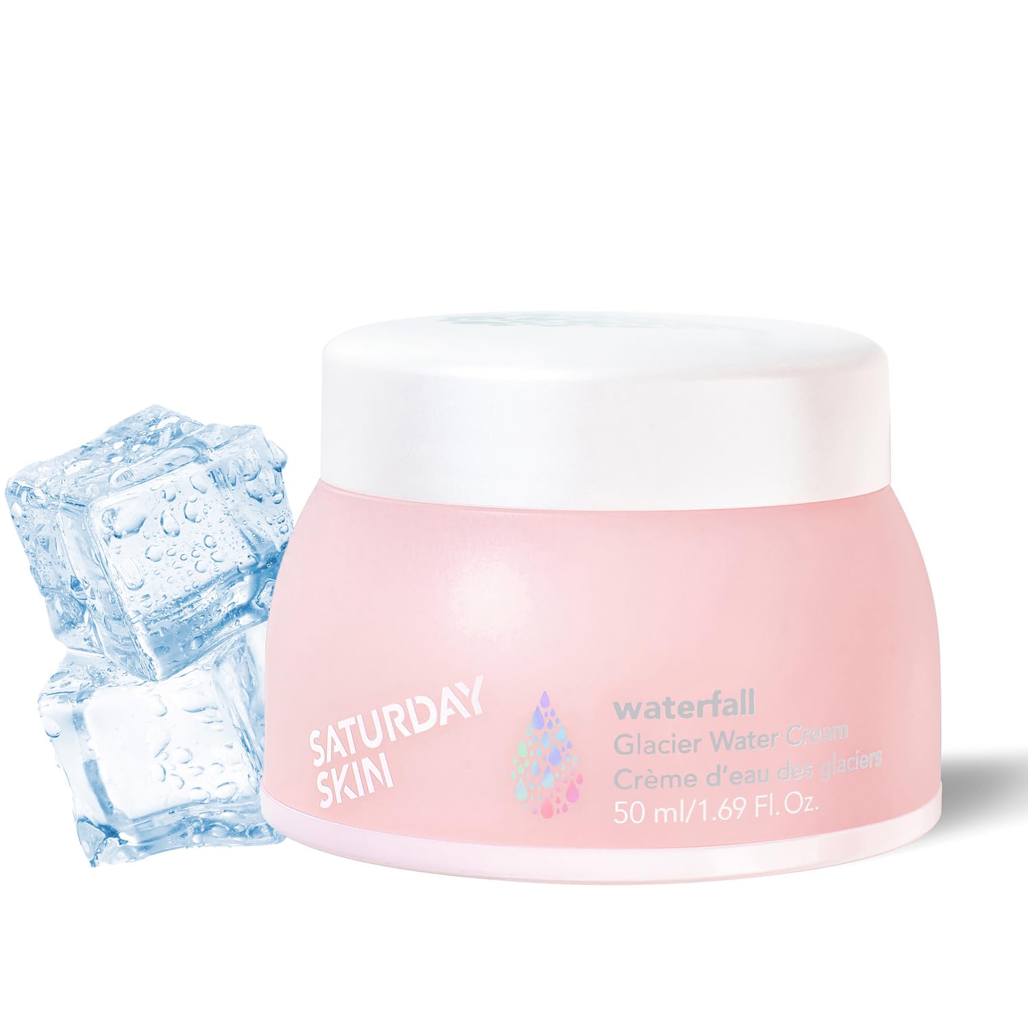 Saturday Skin Face Moisturizer Water Cream Natural Facial Moisturizer Oil-free Gel Type Day & Night Cream Korean Skincare - 1.69 Fl. Oz.