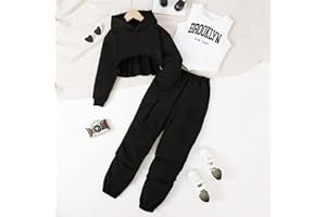 Girls clothes hoodies fashion long sleeve and pants 3 Piece fall Kids' clothing sets size 8-12 Years
