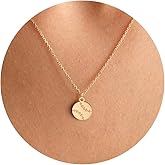 GUOKE 14K Gold Plated Dainty Pendant Butterfly Bead Boot Bee Baseball Flower Compass Airplane Heart Hummingbird Tree Necklace Simple Jewelry Gift for Women