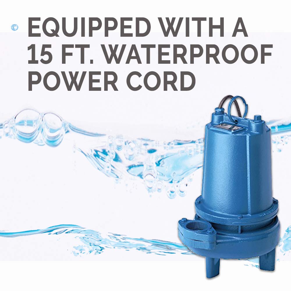 Barnes 1/2 HP Submersible Fountain Pump - 9,900 GPH For Ponds & Waterfalls