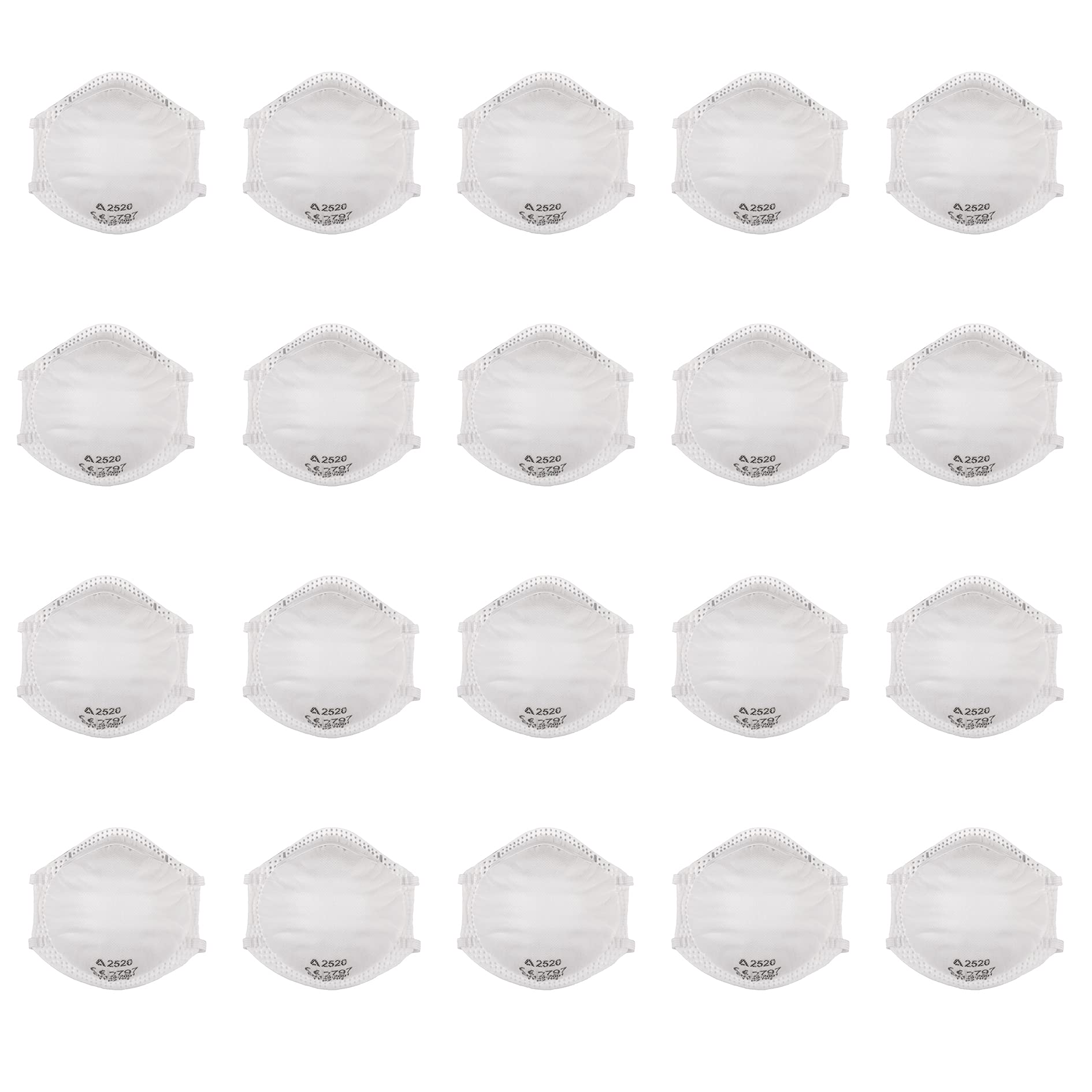 Alpha Solway 2520 Box of 20 Dust Mask Face Mask Disposable P2 FFP2 Respirators EN 149:2001+A1:2009