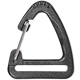 PARACORD PLANET Triangle Carabiners – 1 Inch Black Plastic Clips – Available in 5, 10, and 20 Piece Packs