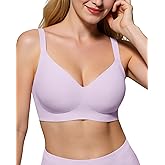 LUXMAY Wireless Comfortable Bra Seamless No Underwire Bras Full Coverage Push Up Women Wirefree Bras with Support