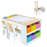 Milliard 2-in-1 Kids Art Table and Art Easel Table