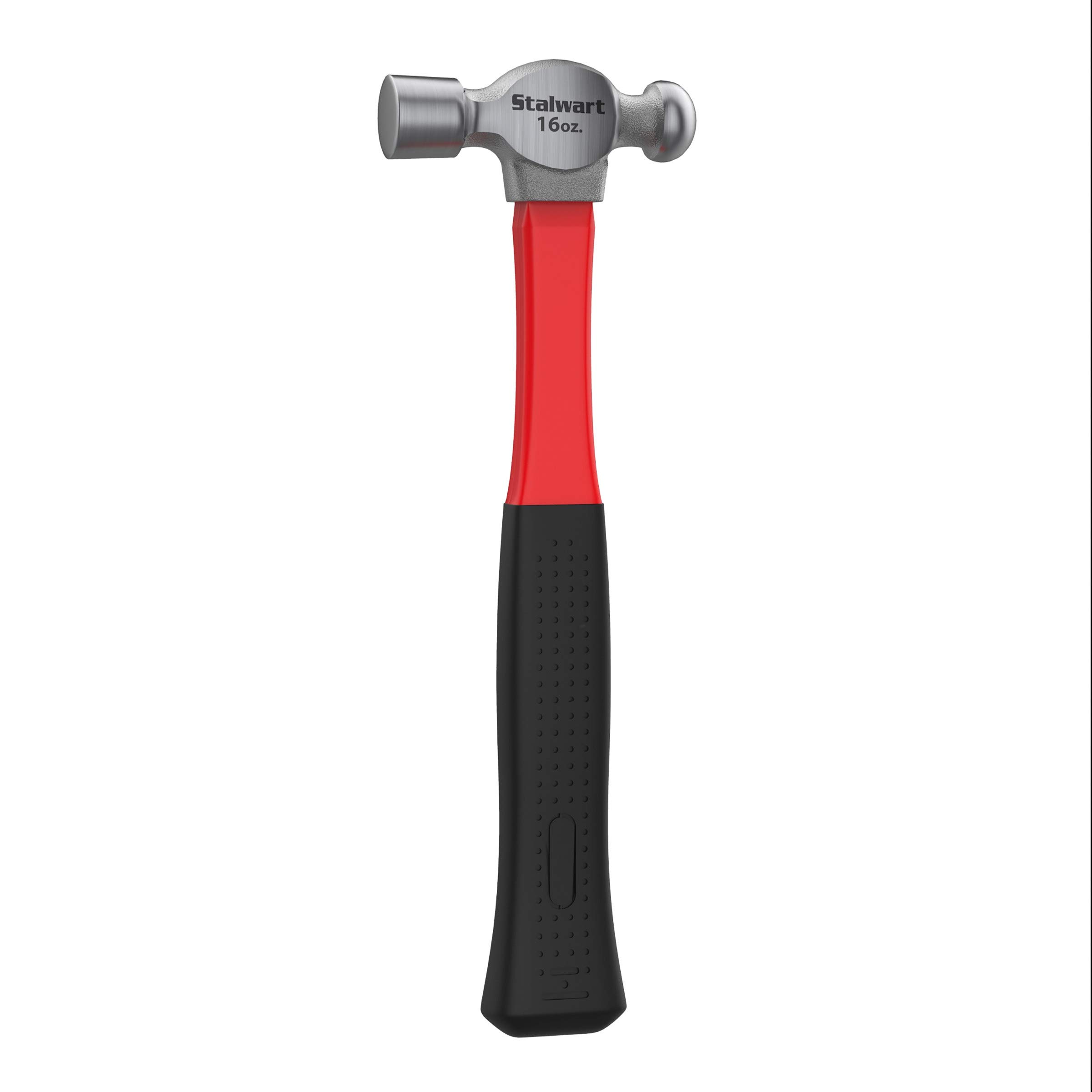 Stalwart Ball Pein Hammer, Fiberglass with Polished Steel Head...