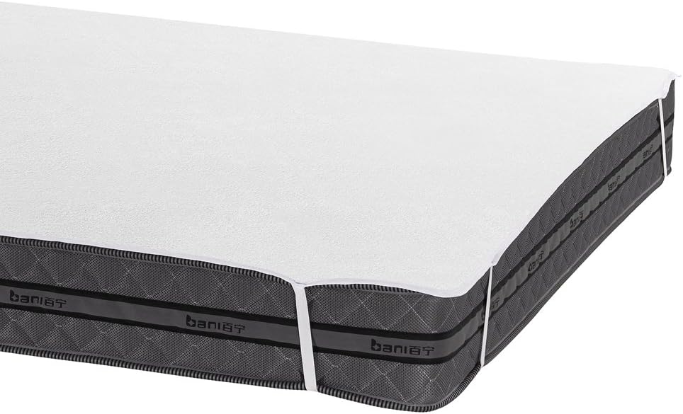 Bedecor Breathable Waterproof Mattress Protector Mattress Cover with Corner Straps Terry Towelling, (200x190/200cm)