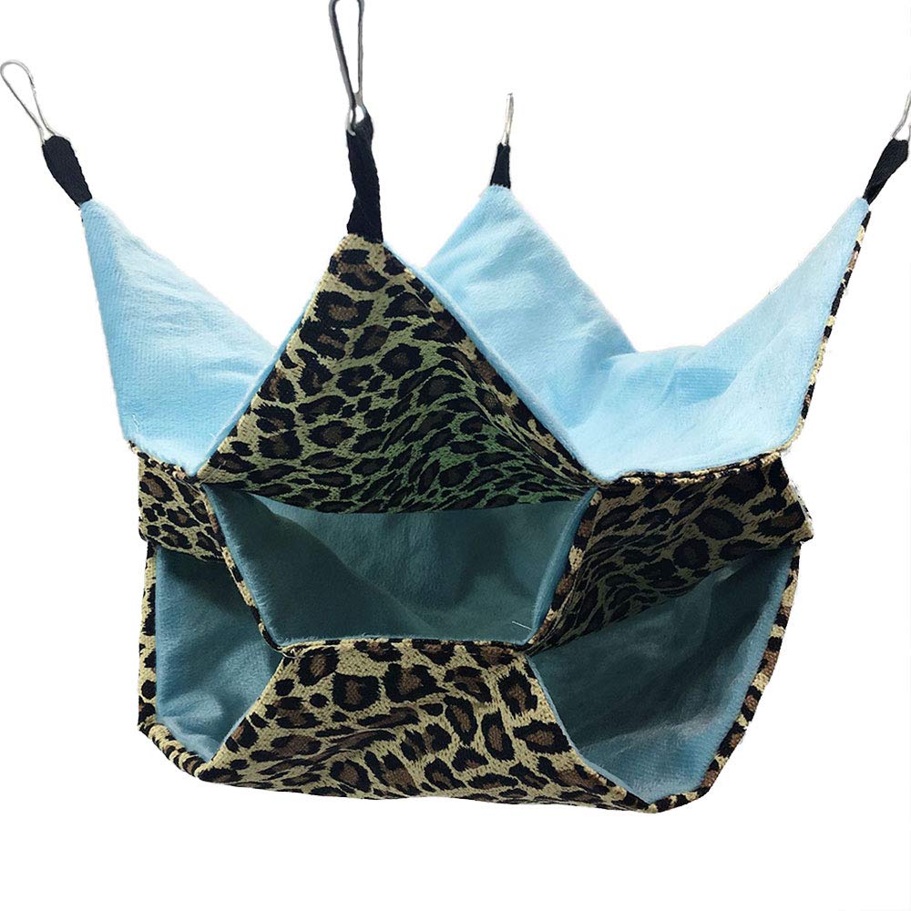 Oncpcare Small Pet Cage Hammock, Sugar Glider Triple Bed Hammock Rat Bed Guinea Pig Cage Accessories Bedding Cozy Ferret Tunnel Cave Small Animals Bed for Chinchilla Parrot Hamster