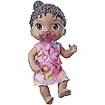 Baby Alive Baby Lil Sounds: Interactive Black Hair Baby Doll for Girls & Boys Ages 3 & Up, Makes 10 Sound Effects, Including Giggles, Cries, Baby Doll with Pacifier