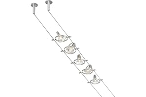 TECH LIGHTING Tiella 800CBL5PN-LED, Accent Electronic Low Volt Surface Track Lighting Kits, LED Compatible, Nickel