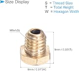 CoCud M6x1 Grease Oil Cup Caps 4pk Stainless Steel Hex Ball Oiler Nipple view 2