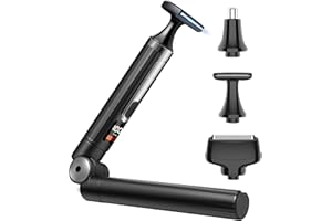 NUBACK Electric Back Shaver for Men, 3 in 1 Mens Back Shaver, Cordless Back Hair Trimmer for Men with Extendable Long Handle, Self-Service Body Groomer Razor with Wider Blade