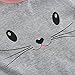 PanDaDa Kid Girls Cute Cat Print Long Sleeve Crew Neck T-shirt Blouses