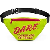 Tipsy Elves DARE Fanny Pack with Adjustable Belt and 3 Zippered Pockets - Neon Fanny Pack - Includes Discreet Hidden Zipper Pocket for Storing Valuables (Neon Green)