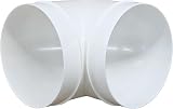 Fantronix 150mm 90 Degree Round Plastic Duct Bend - Ventilation Pipe Joint view 4