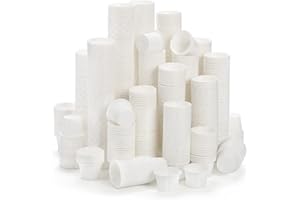 Dicunoy 1000 PCS 0.5oz Paper Souffle Portion Cups, MIni Disposable White Sample Cups with Water Proof Lining, Treated Ketchup for Measuring, Jello Shots, Tastings, Dessert, Souffle, Juice