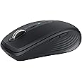 Logitech MX Anywhere 3 Compact Performance Mouse, Wireless, Fast Scroll, Any Surface, Portable, 4000DPI, Customizable Buttons, USB-C Bluetooth - Graphite - With Free Adobe Creative Cloud Subscription