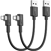 Right Angle Micro USB Cable 6 inch [2Pack], 18W Reversible USB Micro Cable | 90 Degree USB to Micro USB Cable Fast Charging &amp; Data Sync for Samsung Galaxy S7 Edge S6 S5, Moto E6 5, PS4, Xbox