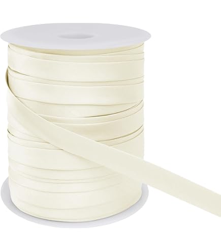 M METERXITY Ruban biaisé à double pli de 1/2 pouce 50 mètres de ruban de biais en coton, en vrac, ruban biaisé à double pli pour couture/assemblage, ourlet/reliure, quilting/bricolage [Lilas