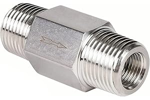 THSGIVINGSTORE 1/4 Inch NPT Male to Male Thread 304 Stainless Steel Check Valve One Way Non-Return Valve for Water Oil Gas Check Valve 1PCS