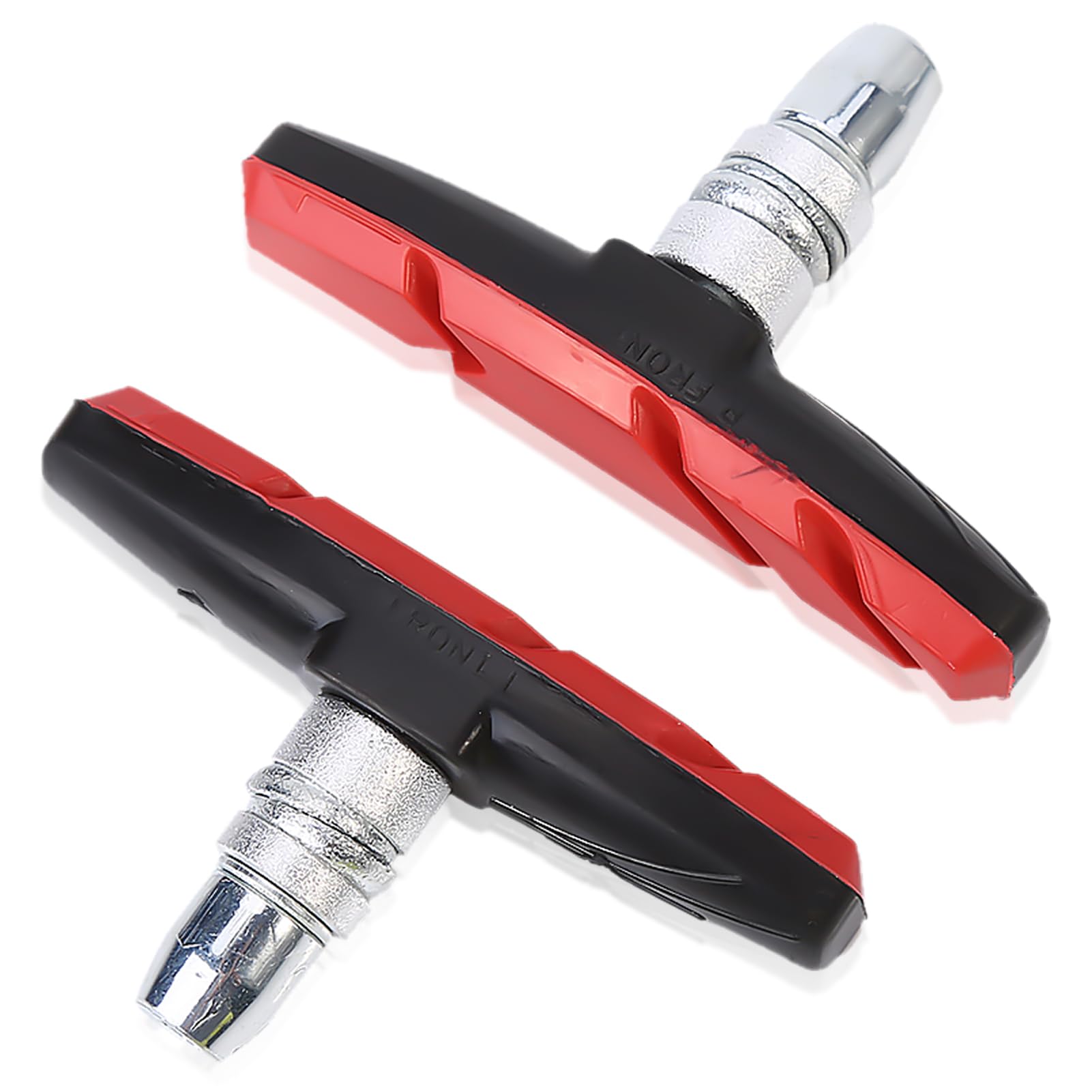 FOLOSAFENAR 1 Pair Bike Brake,Bicycle Brake Pad,V Brake Blocks Cycle Bike Bicycle Blocks Pads,No Noise Break Pad,Non slip Break Pad with Grooves Rubber Blocks,for Mountain Bike