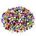 Blulu Glitter Poms Pompoms for Craft Making and Hobby Supplies 0.5 Inch, 500 Pieces, Assorted Colors