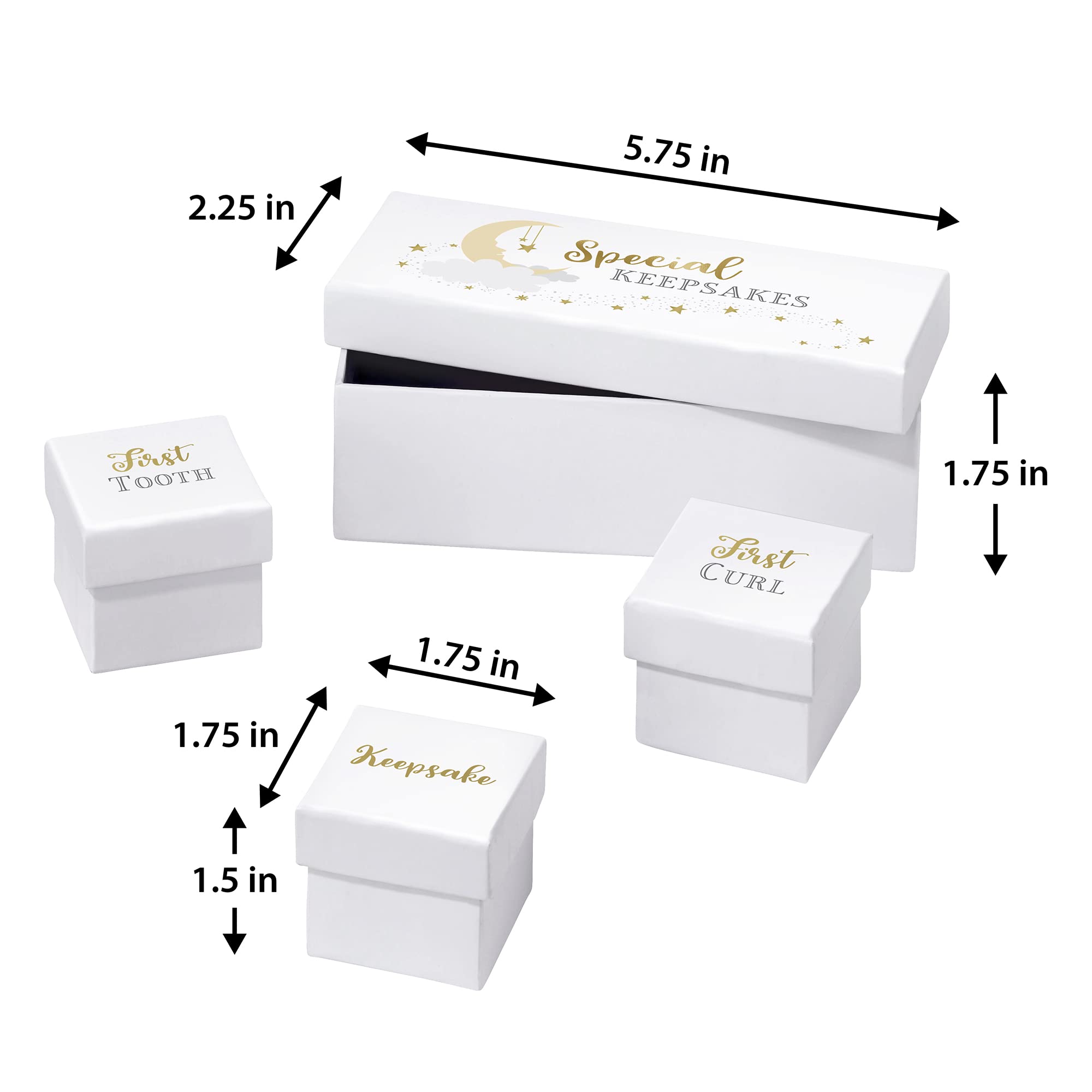 Lillian Rose Set of 3 Special Keepsake Boxes, White