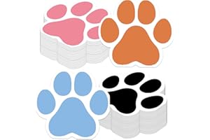 HITOJY Puppy Birthday Party Decorations, 60pcs Dog Paw Napkins with Four Different Color Paw Prints 6 Inches for Baby Shower Boys and Girls Birthday Dog Themed Party Favors