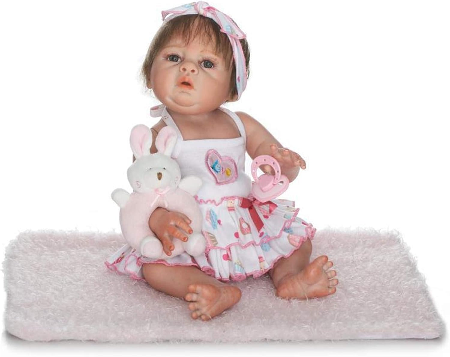HWZZ Reborn Baby Dolls Vinyl Silicone Emulation Rebirth Knit Outfit
