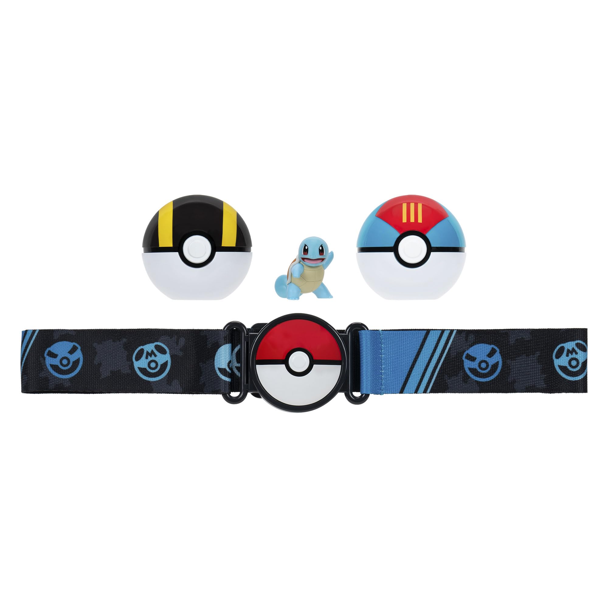 Pokémon Clip 'N' Go Belt Set - Includes Themed Belt and 2-Inch Squirtle Battle Figure with Ultra Ball and Lure Ball Accessories