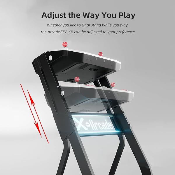 X-ARCADE VIRTUAL REALITY ARCADE MACHINE COMPATIBLE WITH META QUEST 2 AND 3/3S HEADSETS RETRO GAME MACHINE 2 PLAYER FIGHTSTICK VIDEO GAME CONTROLLER WITH TRACKBALL AND PEDESTAL STAND FOR PC MAC VR MR READY (ARCADE2TV-XR)
