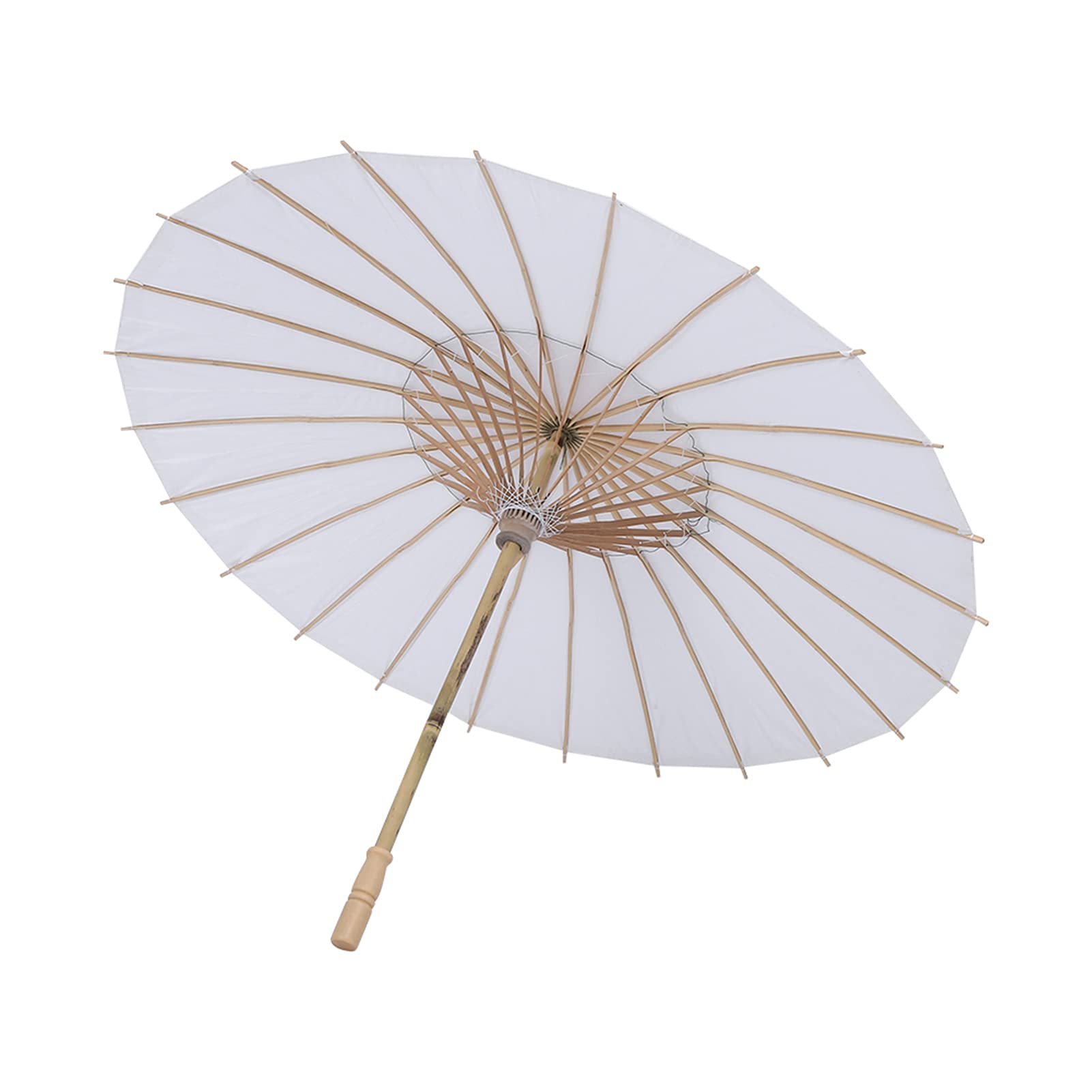 Cyrank Paper Parasol Umbrella,Wedding Paper Umbrella,White Parasol Chinese/Japanese Decorative Umbrellas White DIY Painting Decorative Umbrellas Wedding Bridal Party Decor