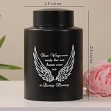 Youdear Memorials Angel Wings Medium Keepsake Urn Black Wings view 4