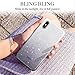 ESR Makeup Glitter Case for iPhone Xs/iPhone X, Glitter Sparkle Bling Cover [Three Layer] for iPhone 5.8 inch (Ombre Black)