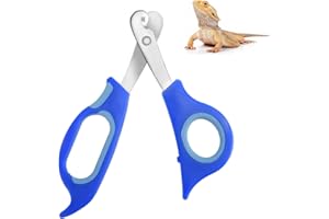 KEUYE Bearded Dragon Nail Clippers,Stainless Steel Bearded Dragon Toe Nail Clippers with Precise Angled Edges,Professional Grooming Pet Tool for Reptile Nail Clippers Bearded Dragon, Blue