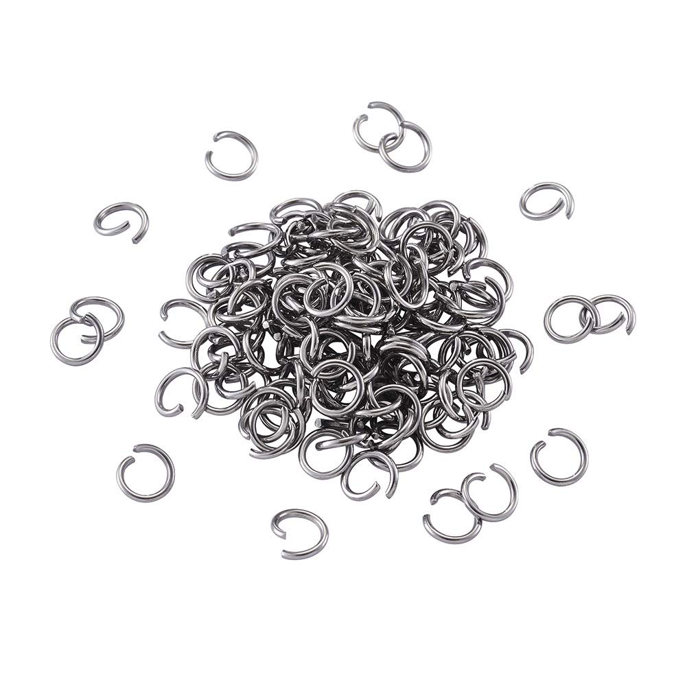 PandaHall 1000Pcs Stainless Steel Open Jump Rings 7mm Tiny Round 1mm Thick Connector Rings for Jewelry Making