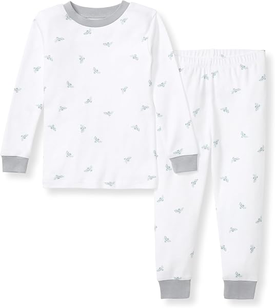 Burt's Bees Baby Organic Cotton Pajamas for Boys, Toddler PJ Set, 2-PC | Soft, cozy, snug fitting pajamas feature stretchy ri