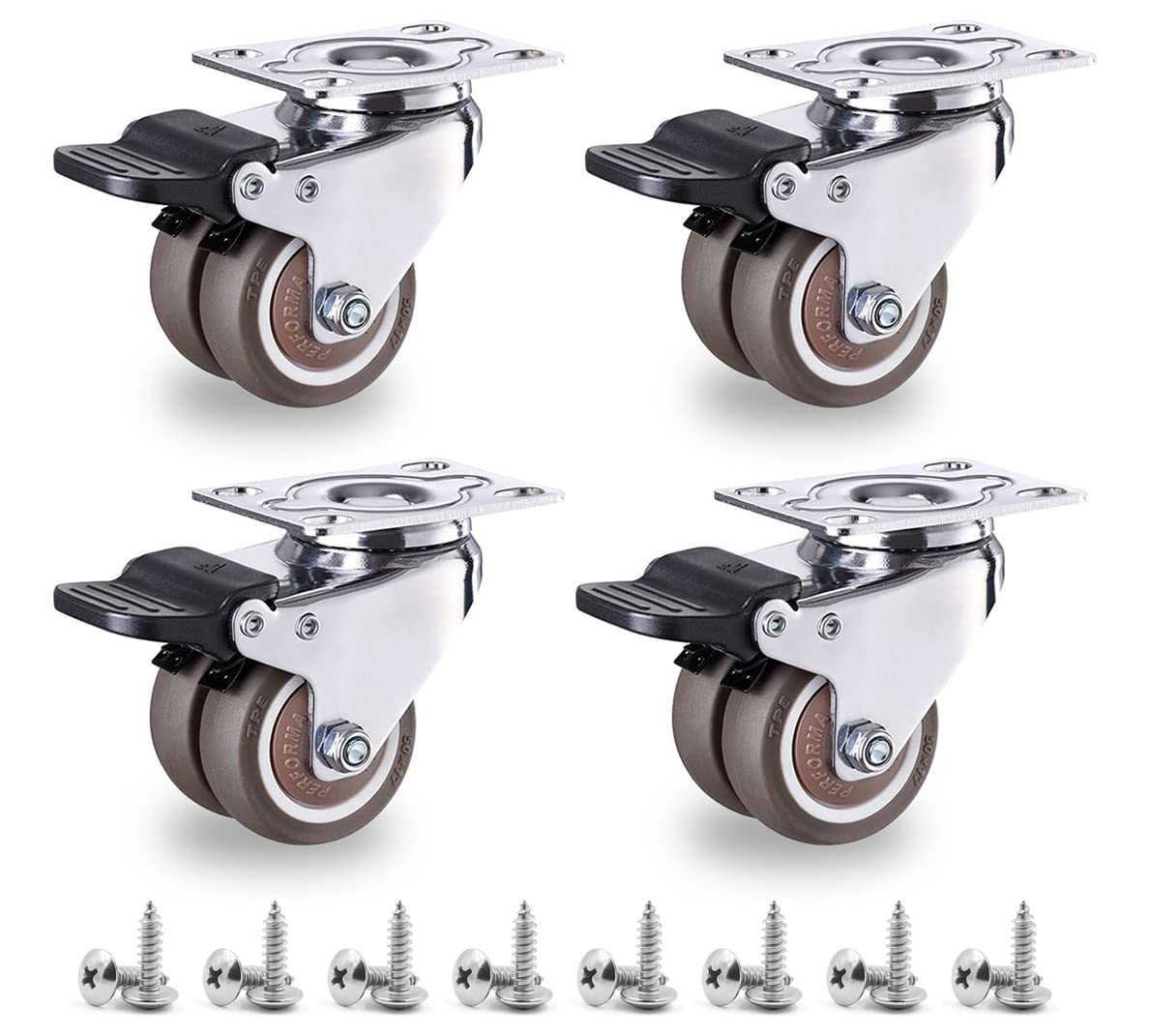 NERILEE 2" Heavy Duty Casters Wheels,Total Load