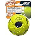 Nerf Dog Bash Ball Dog Toy with Interactive LED, Lightweight, Durable and Water Resistant, 3.5 Inches, for Medium/Large Breeds, Single Unit, Green