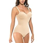 BRABIC Bodysuit Shapewear for Women Tummy Control Dress Backless Bodysuit Tops Body Shaper with Built-in Bra