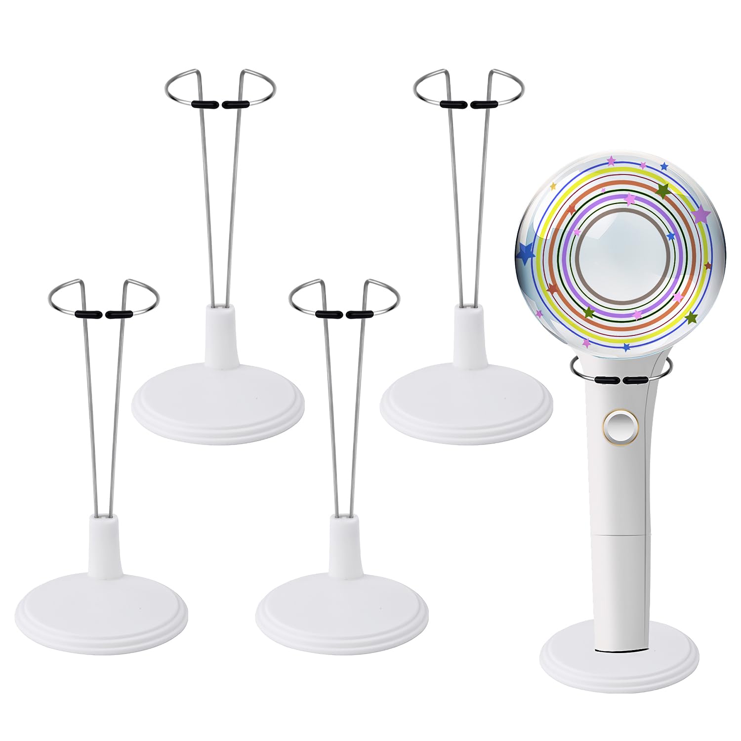 Photo 1 of BOXOB 5pcs Lightstick Stand Kpop, Doll Display Stand Lightstick Holder Storage Rack Action Figure & Lightstick Support Bracket for Idol Concert and Mini Dolls