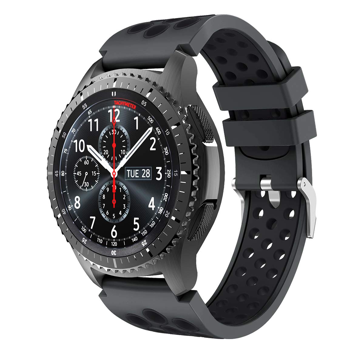 Syxinn Compatible with Strap Gear S3 Frontier/Classic/Galaxy Watch 46mm Straps Band 22mm Soft Silicone Replacement Wristband Bracelet Sport Strap for Galaxy Watch 3 45mm/Gear S3/Moto 360 2nd Gen 46mm